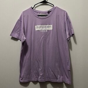 Superdry T-Shirt - Light Purple - Size: Large